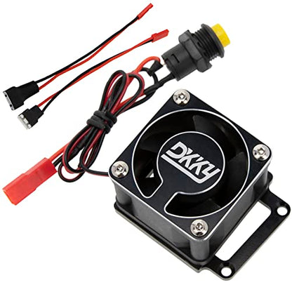 DKKY Sledge 1/8 RC Car 4028 Motor Cooling Fan Heatsink with 21000 RPM for Traxxas Sledge 1/8 Scale 4WD Monster Trcuck, Black - color: Black