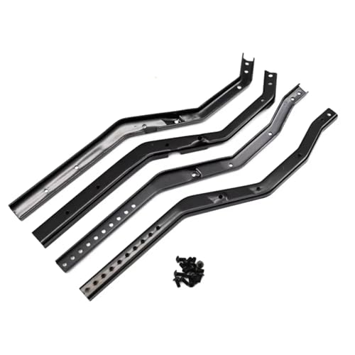 RC Car Chassis Frame for Axial for SCX10 III 1/10 Wheelbase Adjustable Metal for Chassis Frame Rail Set RC Crawler Upgrade Parts(Black) - color: Black
