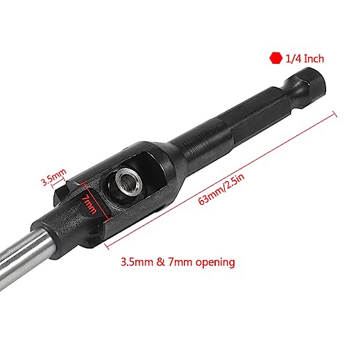 RC Tool kit Quick Assembly Tool Ball Joint Wrench with 1/4'' Hex Shank Fit 5347 Rod Ends for 1/10 RC Crawler Links Building TRX4 SCX10 TF2 VS4-10 RC Tool Set (Rod Ends Assembly Tool Black) (Black) - color: Black