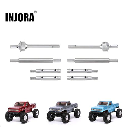INJORA Stainless Steel Front Portal Axle Shafts for 1/18 RC Crawler Redcat Ascent-18 Upgrade - size: Front