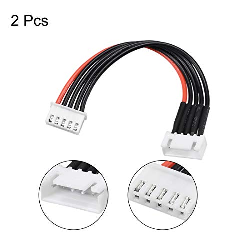 uxcell 4S Balance Plug Extension Wire 10CM 2PCS for Lipo Battery Balance Charging 22AWG