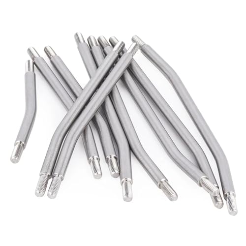 10Pcs Stainless Steel Links Rod Set with Ball End 313/324mm Wheelbase for 1/10 RC Crawler Car Axial for SCX10 II 90046 Upgrade Parts(324mm) - color: 324mm