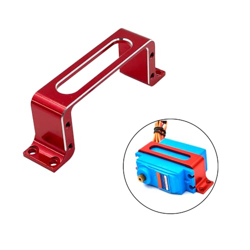 1PC RC Airplane Aluminum Alloy Servo Mounting Bracket Fixed Frame for RC Plane Helicopter Boat DIY Model Toy Fixed Wing Parts (Red) - color: Red