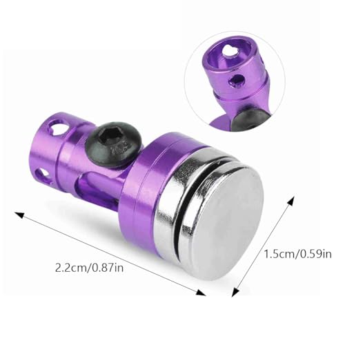 Joyzan RC Magnetic Body Post,Magnet Car Shell Mount Column Clips SCX10 1:10 | Alloy Aluminum Stealth Invisible Touring Drift Model Hobby Vehicle Accessories Parts Scale 4WD 4 Pack Purple