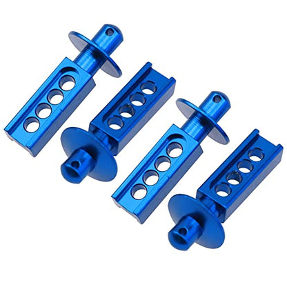 4Pcs Vgoohobby Aluminum Alloy RC Body Post Mounts Compatible with Traxxas Mini E-Revo Mini Slash 1/16 RC Car (Blue) - color: Blue