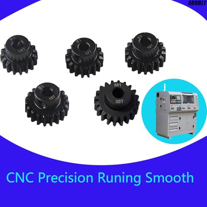 Steel M1 Pinion Gear 16T 17T 18T 19T 20T 5mm Motor Gears for Arrma 6s 8s Spur Gear Kraton Notorious Talion Fireteam Typhon Redcat Shredder