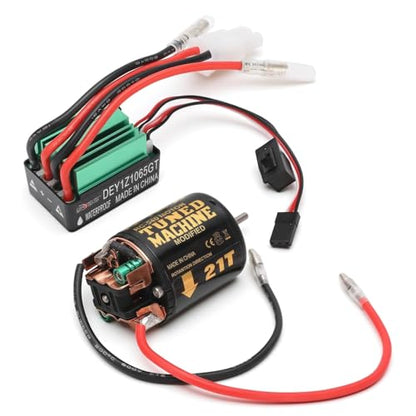 RC Brushed Motor, ESC Combo with 540 21T Brushed Motor 65A, 21T High with 65A ESC, for Ships