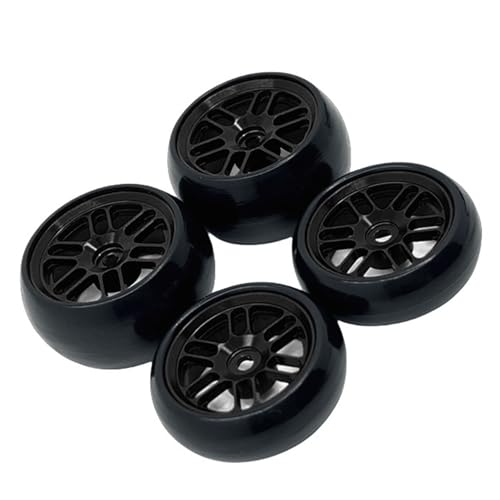 1/24 Finished Drift Tire Set, Compatible with WLtoys 244016 Losi Micro B RC Car Losi Micro B Upgrade (Black) - color: Black