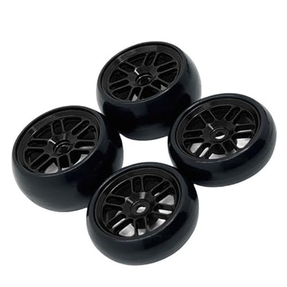 1/24 Finished Drift Tire Set, Compatible with WLtoys 244016 Losi Micro B RC Car Losi Micro B Upgrade (Black) - color: Black