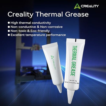 Creality Thermal Paste for 3D Printer Hotend & Nozzle Kit High Thermal Conductivity 250℃ Resistant Thermal Grease for K1/K1C/K1 Max/Ender 3/Ender 3 V3/V3 SE/V3 KE/Ender 5 Heatsink (Pack of 2) - style: Thermal Paste