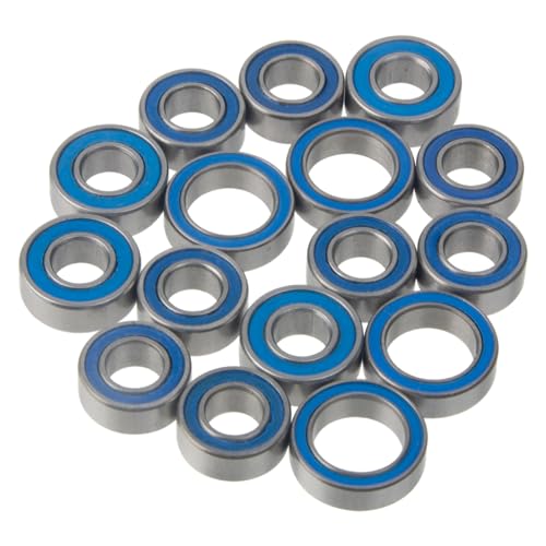 16Pcs Steel Rubber Sealed Ball Bearing Kit for Tamiya TT-02 Chassis RC On-Road Car Upgrade Accessories