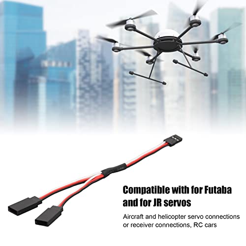 10 Pcs Servo Y Extension Cable for Futaba JR Rc Car Airplanes, 3 Pin Female to Male Wire Connector