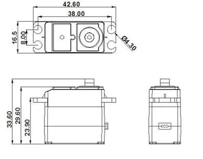 Upgrade Metal Servo for Hyper Go 1/14 H14bm RC Car，Upgrade Digital Metal Servo Spare Parts for Jetwood DEERC 1:14 MJX 14209 14210,Not Suitable for 14301/14302