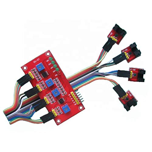 Taidacent 4-Way Speed Detection Sensor Pulse Counter Module Motor Test High Speed Slot Optocoupler Electronic Speed Sensor