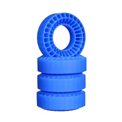 Silicone Rubber Tires Foam Inserts for 1/18 1/24 RC Crawler Fit for 1.0 inch 59-62mm*24mm Wheel Tires (4pcs Blue) - color: 4pcs Blue