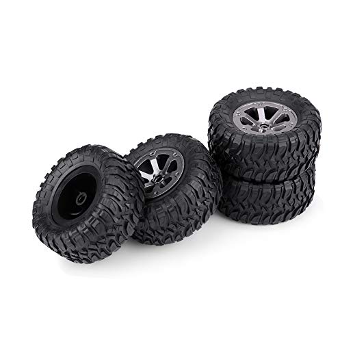 4pcs RC Crawler Tires, Rubber Plastic Wheel for 1/16 RC Car 1.0 C24 Upgrades