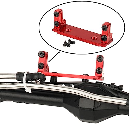 1/10 Metal Alloy Front Axle Servo Mount Holder Servo Fixed Bracket for AXI03004 Capra 1.9 RC Car Alloy Upgrade Parts (Red) - color: Red