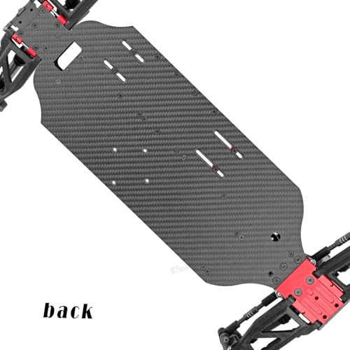 RC Upgrades Part Chassis Protect Armor Skid Plate Guard for 1/10 F0rd F15O Rapt0r R(101076-4),Carbon Fibre hassis Protect Armor Hops Up,Red - color: Red-(upgrades）