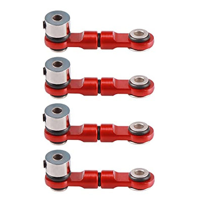 4-Pack Aluminum Anti-Roll Narrow Sway Bar Suspension Arm Linkages Upgrade Parts for ARRMA RC 1/10 Senton 1/8 Typhon Kraton Talion 1/7 Felony Infraction Limitless Car (Red)