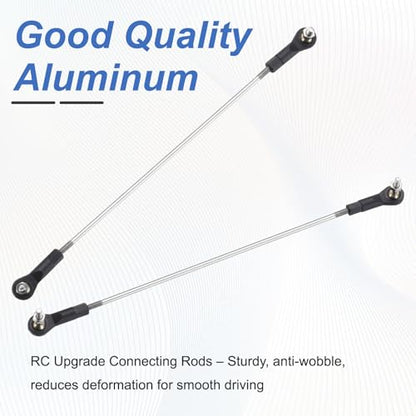 MECCANIXITY 2Pcs Adjustable Turnbuckles Camber Link, 234-244mm Turnbuckle Rod Steering Servo Linkage with M3 Ball Head Rod Ends for RC Car Replace Parts - size: 234-244mm