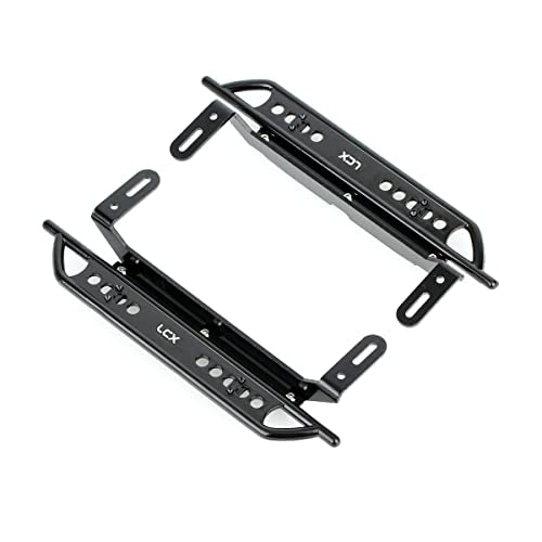 LCX 1/10th RC Crawler Car Aluminum Alloy Rail Steel Side Step Running Board Rock Slider for TRX4 TRX-4, Upgrades Parts Accessories