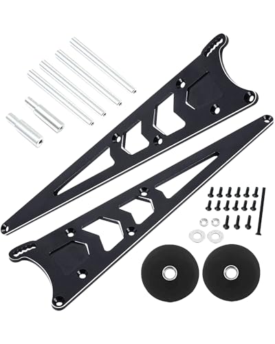 Wheelie Bar Kit Upgrades Part for 1/10 Slash 2WD,Rustler,Bandit,Aluminim Alloy Adjustable Wheelie Bar Kit Tail Wheel Head up Wheel Assembly RC Upgrades Part.
