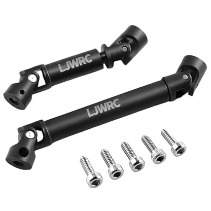 Steel Drive Shaft Set for Axial SCX24 Crawlers - Front Rear Center Shafts with D Hole - Compatible with SCX24 JLU, C10, Bronco, Basecamp, 4Runner (Black)