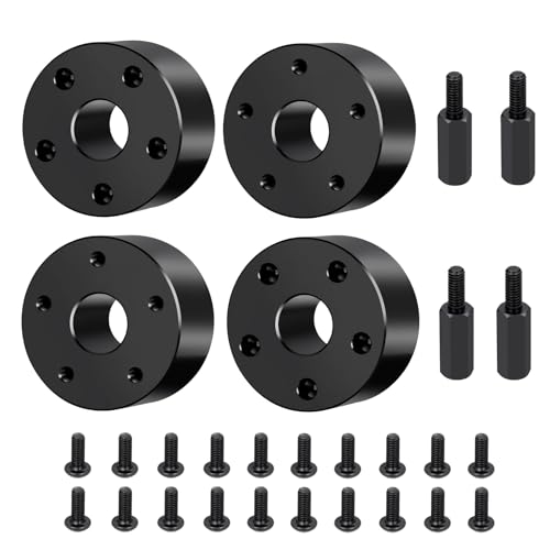 4PCS MORFUM 210g/Set RC Front Wheel Hex Hub 19mm Offset Extension Combiner Widen Adapter Spacers Extended Wheel Hex Hubs Offset Spacers Compatible with 1/10 Tamiya Clod Buster 4×4×4 RC Car