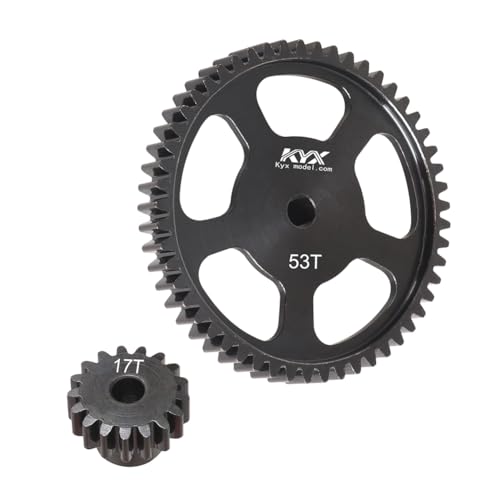 KYX Racing Hard Steel Transmission Spur Gear Set Upgrades Parts Accessories for 1/10 RC Car Axial RBX10 RYFT