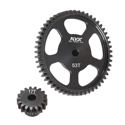 KYX Racing Hard Steel Transmission Spur Gear Set Upgrades Parts Accessories for 1/10 RC Car Axial RBX10 RYFT