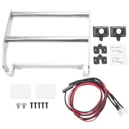 Rc Bumpers Compatible with Traxxas for TRX4 K5 for Blazer 1/10 RC Crawler Car Metal Front Bumper with Light Upgrade Accessories