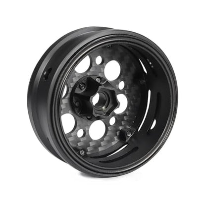2.2 Beadlock Carbon Fiber Wheels Rims for 1/10 RC Crawler Cheater Rigs | Upgrade 4pcs,lightweight,beadlock no-glue design,For Capra SCX10 Pro TRX4 TF2 Element Enduro,improves climbing traction. - style: B
