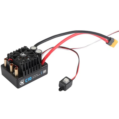 XC C10 Sensorless Brushless ESC for 1/10 RC Car,2-4S 120A | Bluetooth APP Programming,6.0V/7.4V/8.4V BEC,IP67,Multiple protection - style: XT 60