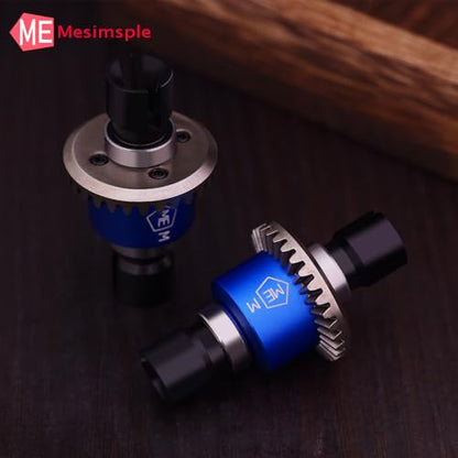 2PCS Alum H16BM Front Rear Differential Diff Gear for 1/16 H16BM H16207 16208 16209 16210 H16 1/14 14301 14302 14209 14210 H14BM Series Upgrades Part Blue - color: Blue