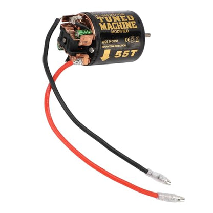 RC Car Brushed Motor 1/10 RC Crawler Car 540 Brushed Motor with Blue Heatsink for Axial Scx10 (55T) - size: 55T