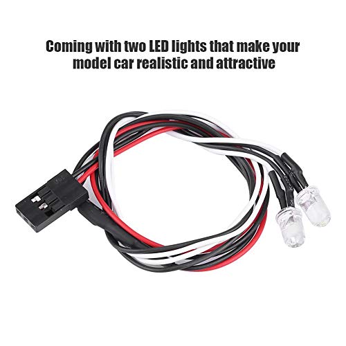 RC Crawler Front Bumper, Steel Construction with Integrated LED Lights, RC Car Upgrade Part, for Off-Road Adventures Rock Crawling Enthusiasts