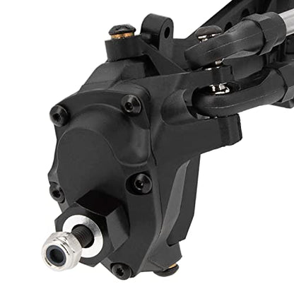 MEUS RACING SCX10 Axles Front & Rear Portal Axles for Axial SCX10 SCX10 II 1/10 RC Crawler Upgrade Pasrts, Nylon Axles with Steel Gears and Metal Bearings (Black) - color: Black