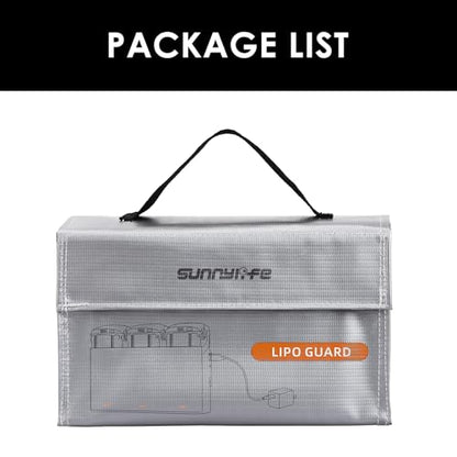 CAPART Lipo Battery Safe Bag Fireproof for RC Car and RC Drone, Compatible with DJI Mini 4 3 2 Avata 2 1 Air 3 2 Mavic 3 2 FPV RC Drone Batteries and Charging Hub, Safety Charging Storage Bag Pounch