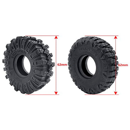 RCHUBAM 4PCS 1.0" Rubber Tires for 1/24 Axial SCX24 RC Crawler Upgrade Part | Crawler Tires,Tires for 90081 AXI00001 AXI00002 AXI00005 AXI00006