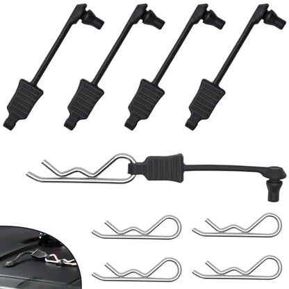 Serpent 4Pieces Universal RC Car Body Clips with Anti-Lost Leash Retainers, Heavy Duty 1.8mm Stainless Steel R-Pins Suitable for General 1/7, 1/8, 1/10 Remote Control Trucks