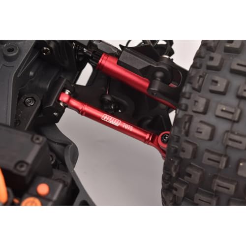 GPM Upgrades Aluminum 7075 Front Steering Link Rod for 1/8 Mojave 4X4 4S Blx Desert Truck Rtr-Ara4404T1/T2 (Black) - color: Black