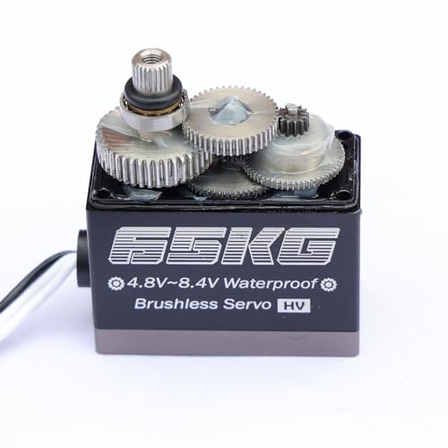 65KG Servo Motor High Torque Metal Gear for 1/6 1/8 1/10 1/12 RC Car | Waterpoof, Brushless Servo, Standard Size, Quiet, Great digital Servo for RC Robot Boat
