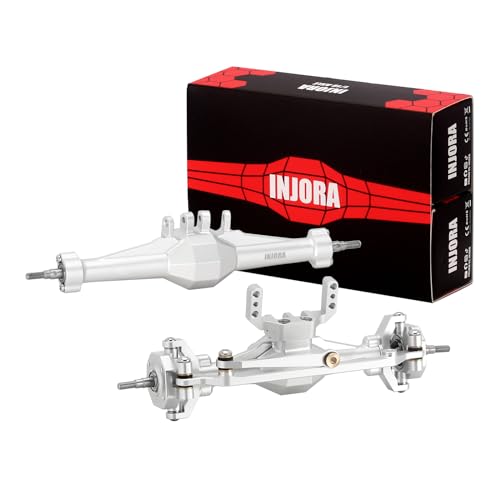 INJORA +4mm Diamond Axles with Lay Down Servo Mount & Links for 1/18 TRX4M(Silver) - color: Silver