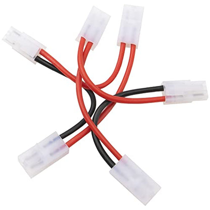 2Pcs HIRCQOO RC Car Serial Series Cable Adapter Compatible with XT90 Large Tamiya Traxxas EC5 XT60 EC3 T Plug for RC Truck Boat Lipo Battery ESC (Tamiya Plug 1 Male to 2Female) - style: Tamiya Plug 1 Male to 2Female