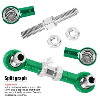 RC Aluminum Metal Turnbuckle Camber Links Toe Links with Rod Ends Steering Linkage Set Upgrade Parts for 1/18 LaTrax Teton,Desert Prerunner.Green(Replace 7636) - color: Green(7pcs)