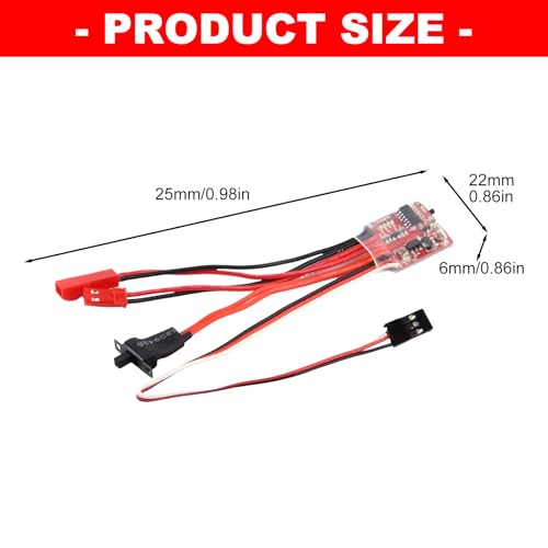 10A / 20A / 30 a Bidirectional Brushed ESC with Brake/Not Brake Mode Brushed Speed Controller for Remote Car Boats Projects Regulation - color: 10a