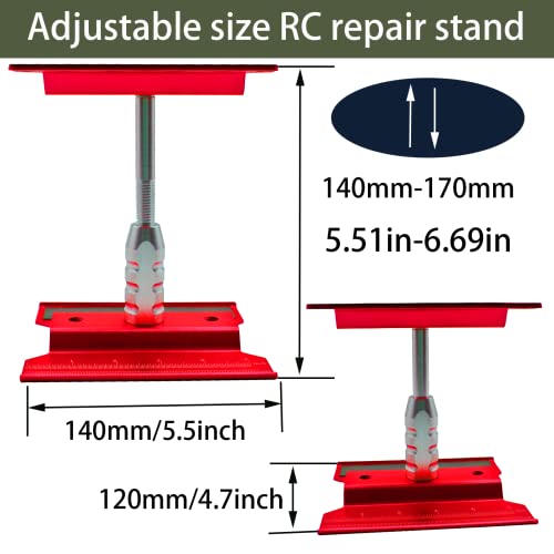 RC Car Repair Work Stand Repair Tool Set 360 Degree Rotation and 523PCS RC Screws Kit & RC Screwdrivers and Screws Pallet for 1/8 1/10 1/12 1/16 1/18 RC Crawler Truck Buggy Vehicle Scale Accessories