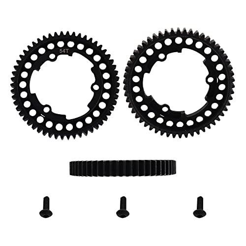 Steel 54T Spur Gear 1 Mod M1 Main Gear Compatible with Traxxas 1/5 X-Maxx 6S 8S 1/10 Maxx 4S 1/10 New E-Revo 2.0 VXL 1/7 XO-1 Upgrade Part (54T)