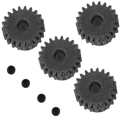 Steel 48 Pitch Pinion Gear Set 3.175mm Shaft 19T 20T 21T 22T Motor Gears Compatible with Tamiya Kyosho RedCat Losi Axial Traxxas 1/10 RC Car
