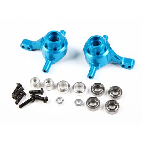 RC Crawlers Components for Tamiya for Tt02 for Tt-02 Aluminum Front Rear Arms Hub Carrier Set Decorative Spare Parts Toy Models - color: Blue